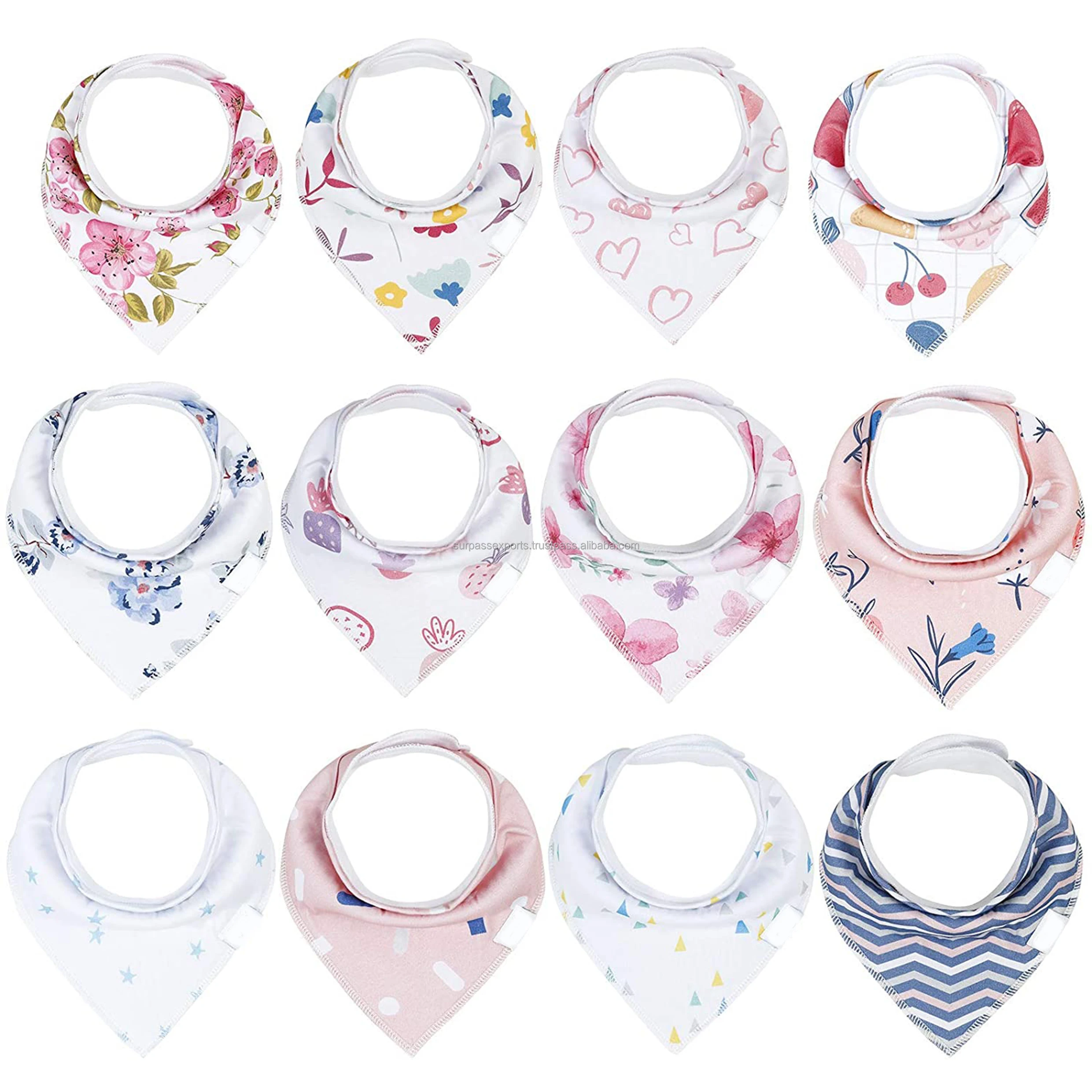 New Collection Soft Lightweight Cotton Bibs Wholesale Sets with Custom Logo New Born Baby Girls Boys Daily Life Use Export Ready