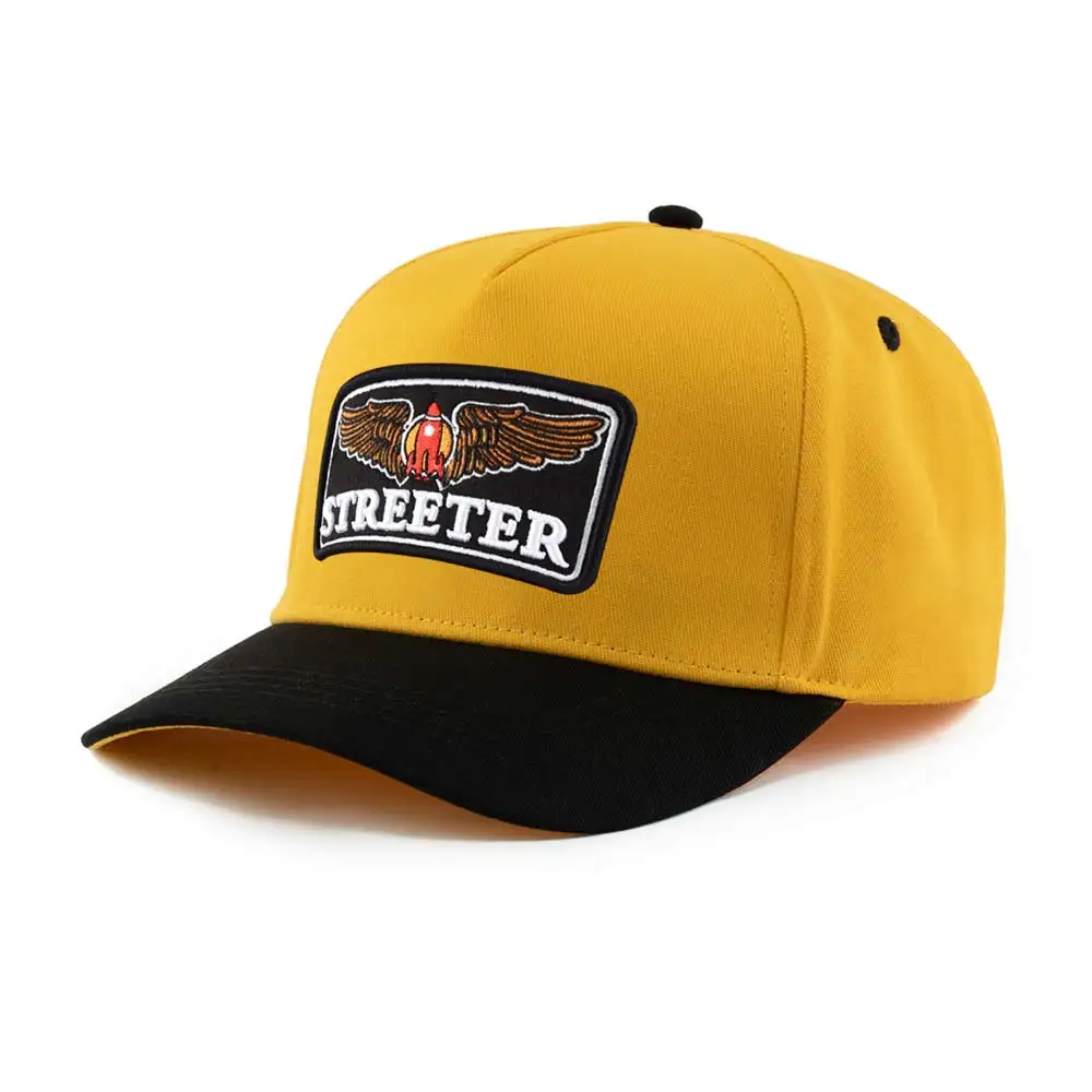 Outdoor Casual Two Tone Unisex Customised Sports Hats 5 Panel Embroidery Logo Structured Embroidered Baseball Cap