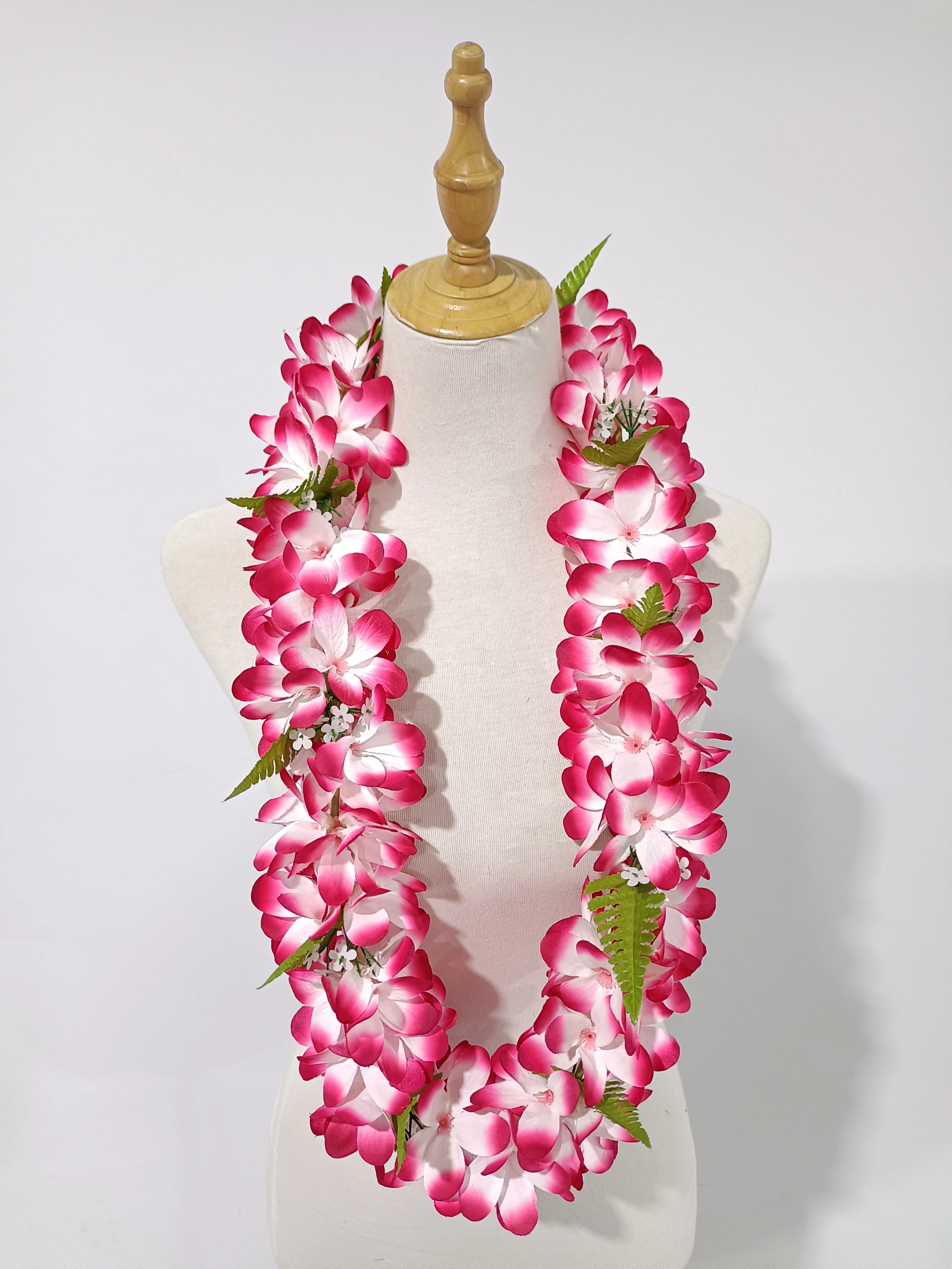 Artificial Silk Plumeria Lei KN-hl007s Hawaii Hula Dancer Tropical Flower Party Woman Necklace Floral Wedding Wreath