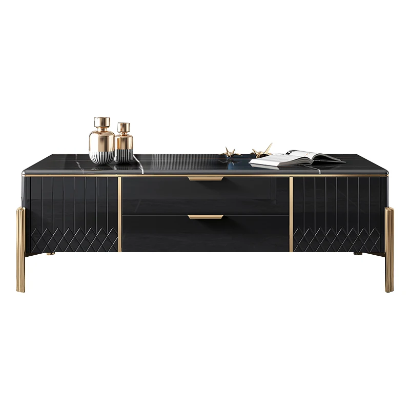 
Light luxury modern simple marble/rock board home Tea table combination 