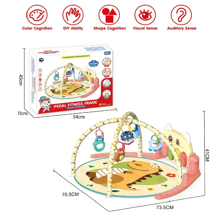 New baby toys musical kick play frame gym play baby padded play mat Foot Pedal Piano Pad