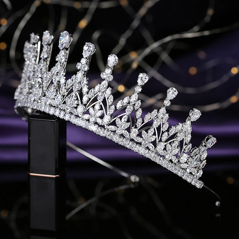Tiaras and Crown Echsio Luxury Classical CZ Wedding Hair Accessories Hair Jewelry Princess Crown  BC5794 Corona Princes