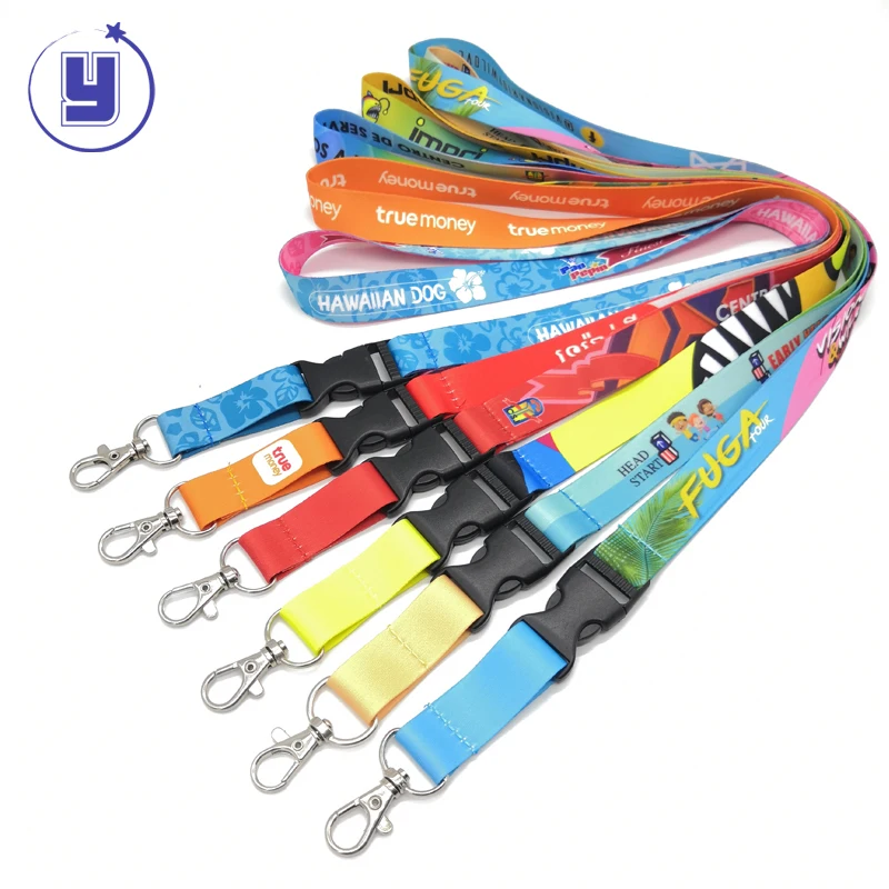Free Sample Cheap Polyester Dye Sublimation Printing Lanyard for key