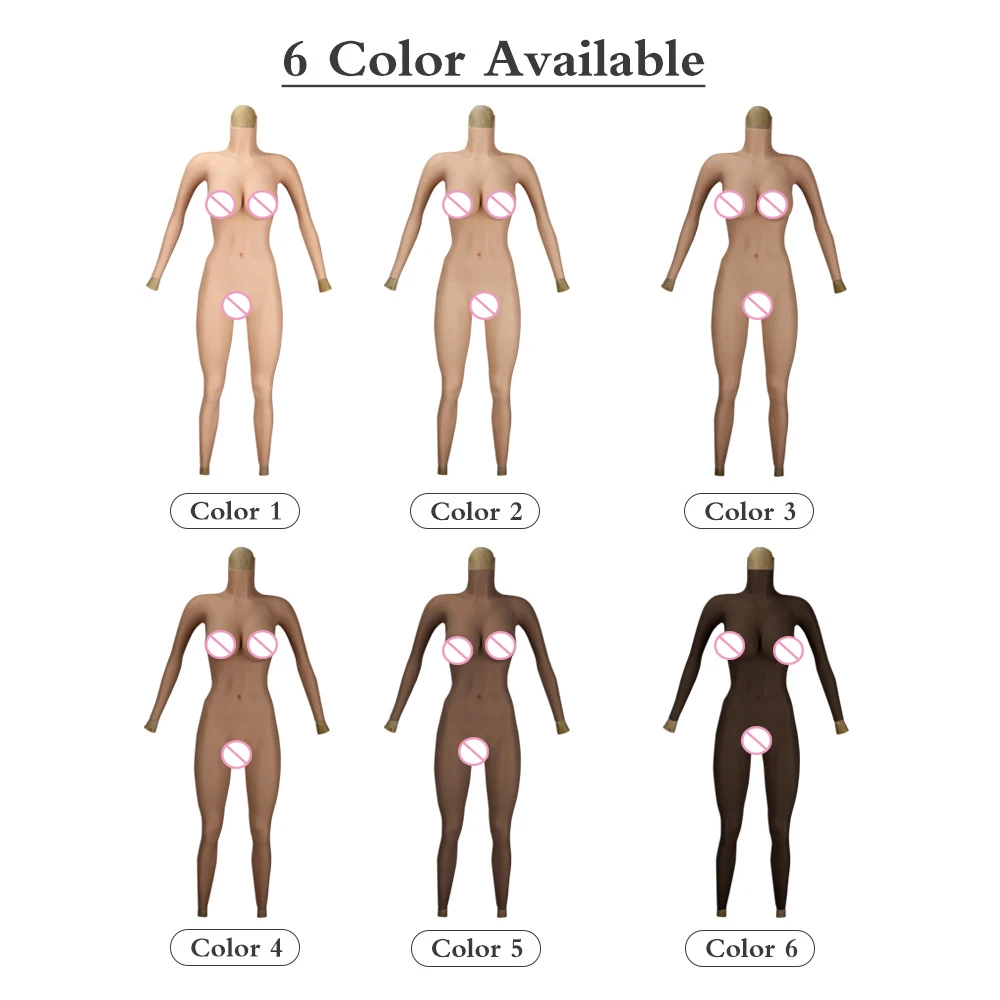 Silicone Full Bodysuit With Arm For Transgenders Drag Queen Breast Plate Forms With  Fake Vagina Panties