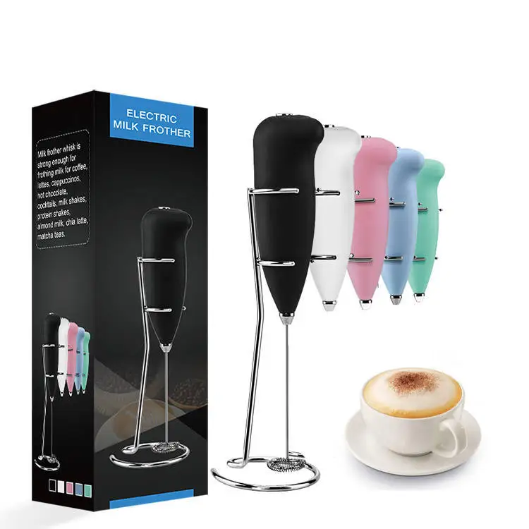 Portable Mini Coffee Blender Electric Handheld Drink Mixer Milk Frother Foam Maker Machine Egg Mixer With Holder For Kitchen
