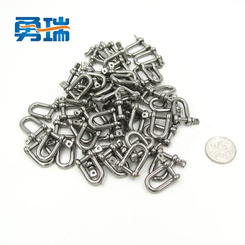 304 stainless steel shackles D-shaped M4-M38  DEE SHACKLES