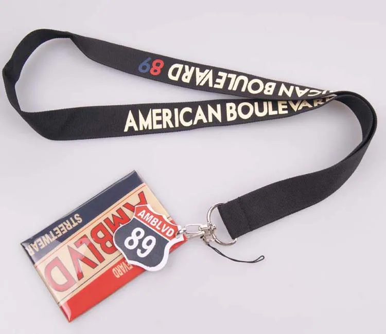 2020 custom design polyester neck name tag holders lanyard