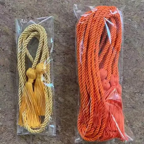 Wholesale Royal blue/Red/Orange Graduation Honor Cords Polyester Graduation Tassels Honor Cord For college students