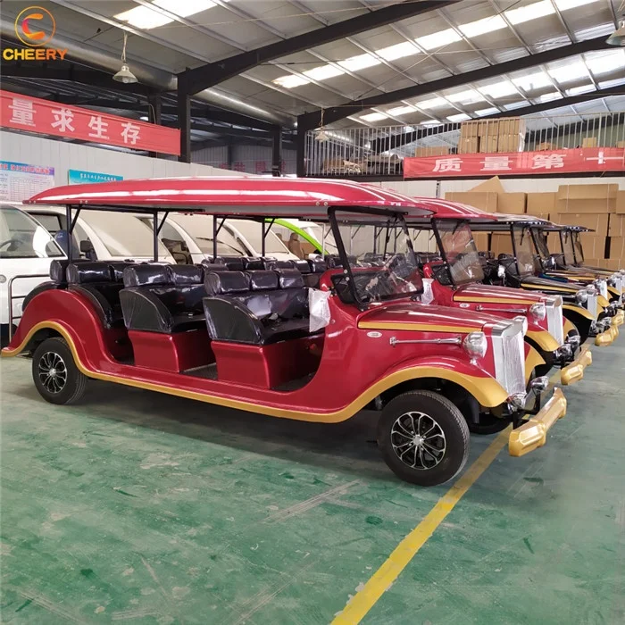 Scenic spot police patrol battery powered sightseeing shuttle bus electric sightseeing car