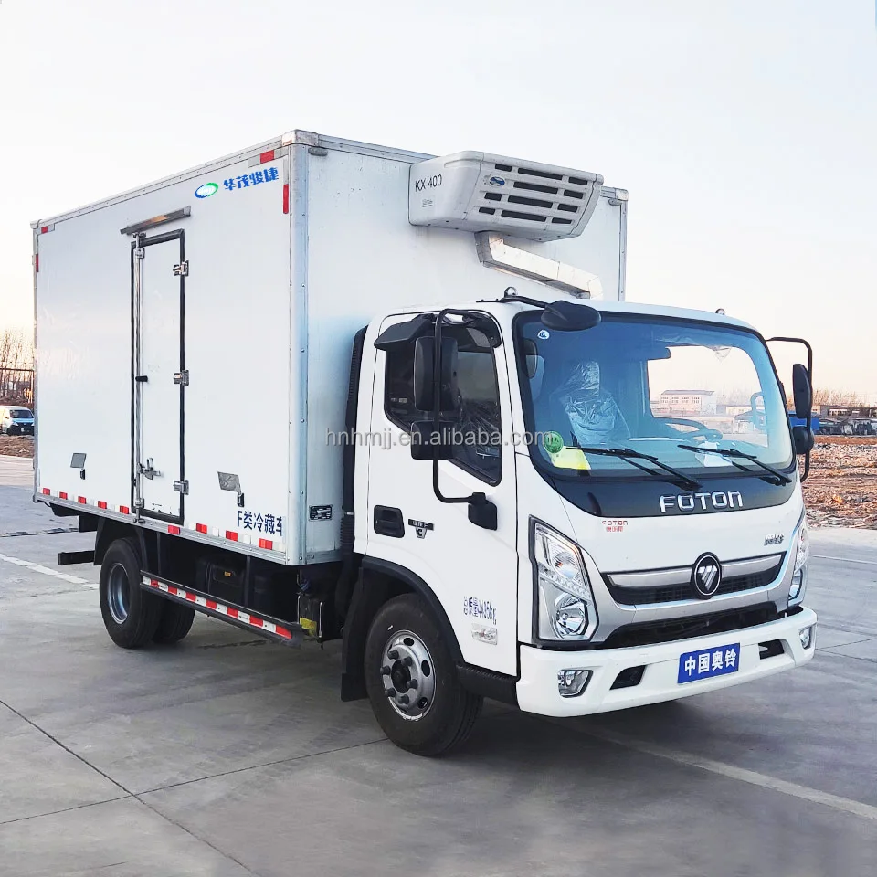 FOTON 2 ton freezer refrigerated truck refrigeration trucks for vegetables cooling van truck