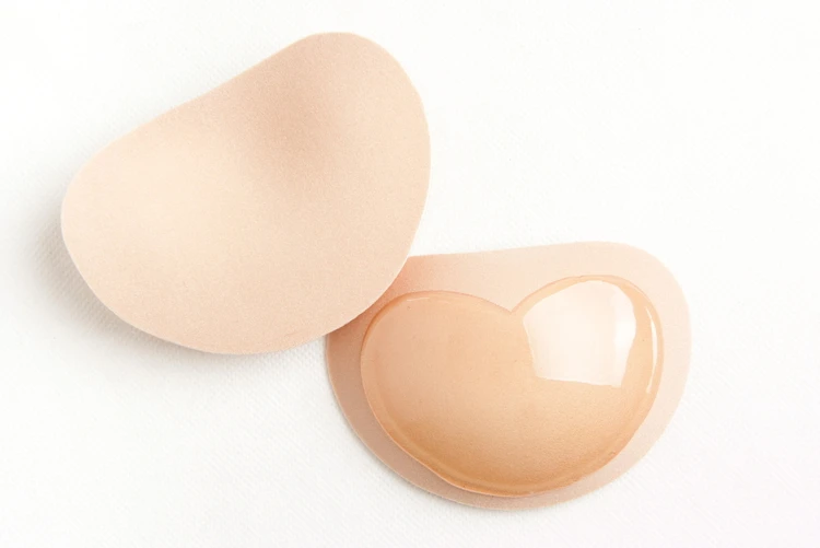 2022 Heart Shape Breast Enhancers Fabric Insert Reusable Bra breast silicone pad bra inserts pads enhancer Sticky bra insert