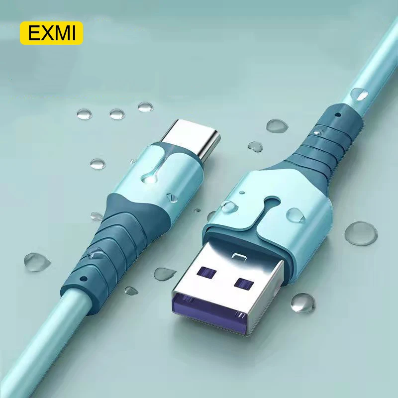 Силиконовый Usb-кабель 3A, Универсальный зарядный Usb-кабель с подсветкой типа C