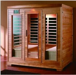 Surf hot sale hemlock wood far infrared sauna 4 person red light therapy sauna for home