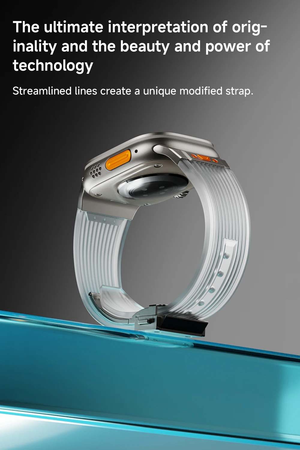 Прозрачный силиконовый ремешок для iWatch поколения металлический разъем совместимый размеры 42 мм 44 45 49 гидроизоляционные ленты