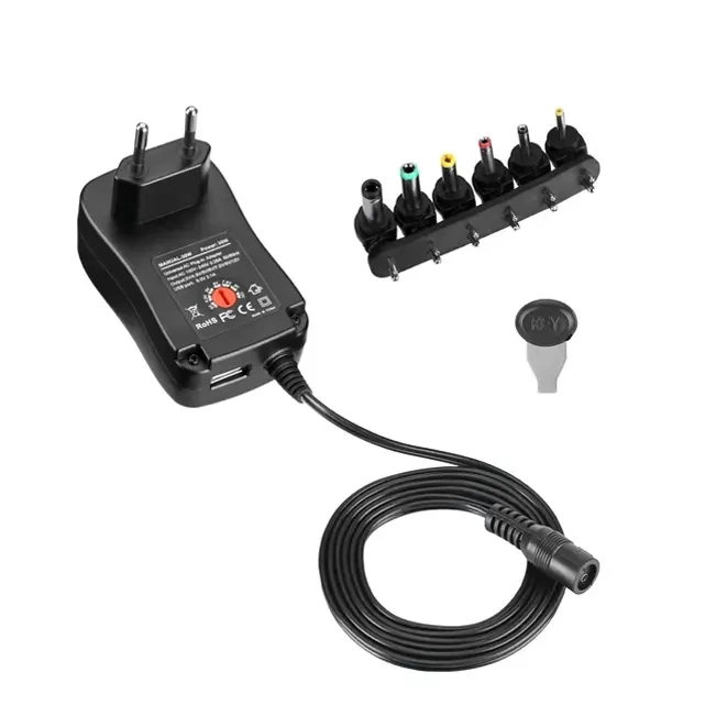 3V 4.5V 6V 7.5V 9V 12V 1.5A Adjustable Voltage 30W Universal Power Supply Adapter DC 3V 12V