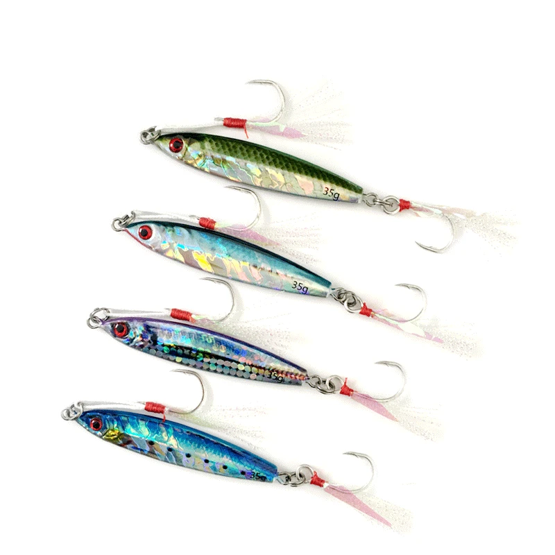 SKNA 3D Print Fishing Lure Metal Jigging Lead Fish Slow Pitch Jigs 20g 40g 60g 80g