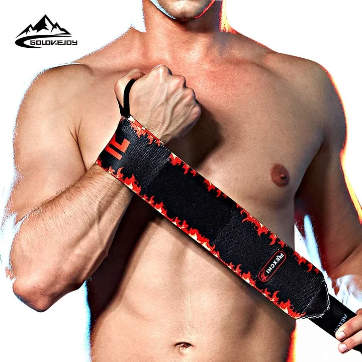 GOLOVEJOY HW06 Профессиональный сверхмощный трикотажный ремень на запястье для тренировок тяжелой атлетики