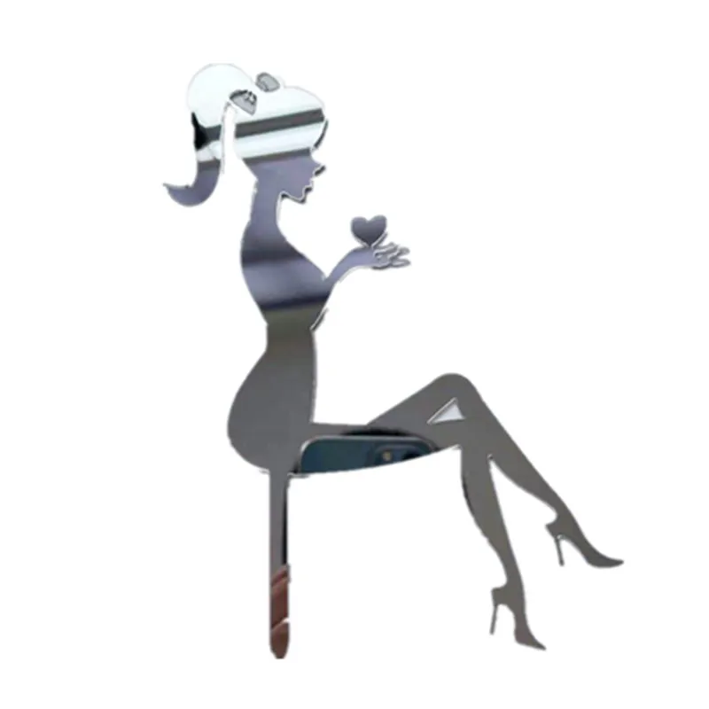 Bride to be Wedding Cake Topper Acrylic Girl Image Side Cake Decoration for Party Supplies