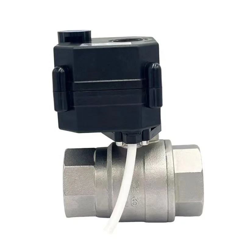 TOYI Two Way Stainless Steel Ball Valve Water Flow Control on/off type Electric Motorized Actuator Ball Valve