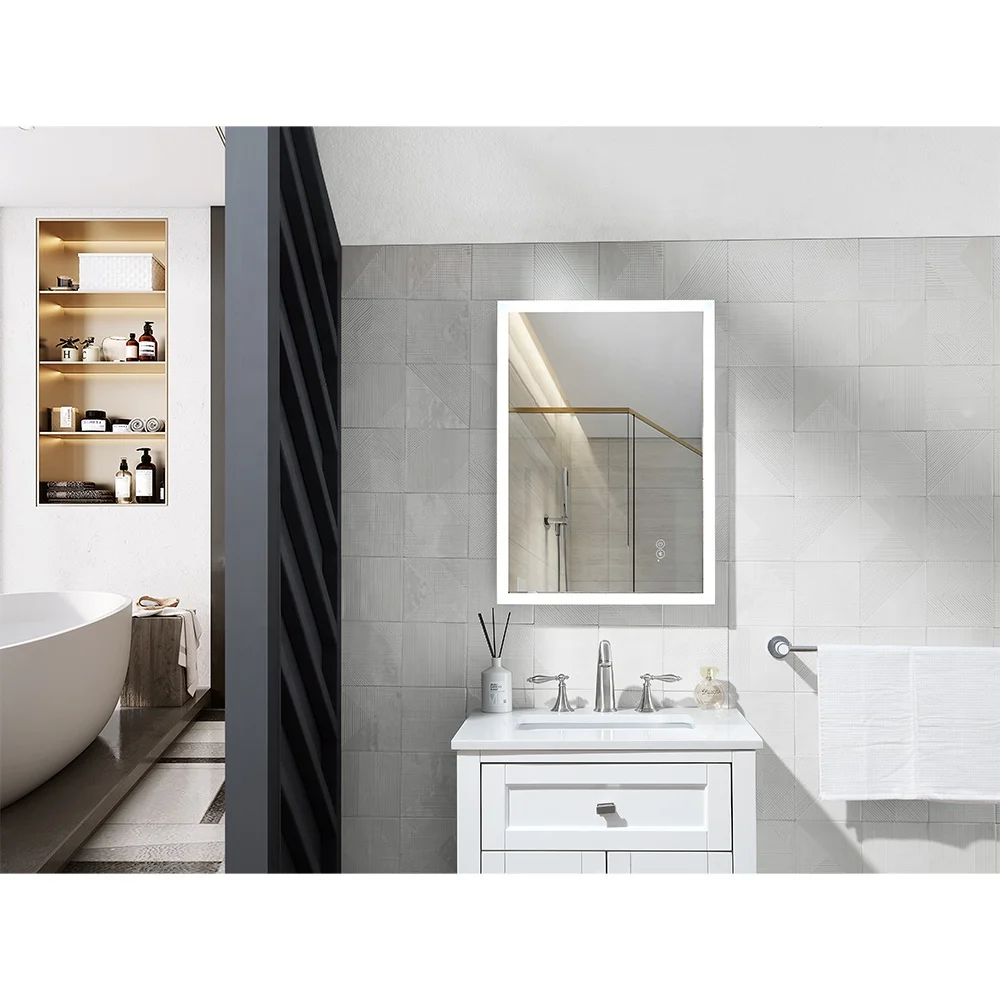 MAX.C Shaver Socket Anti Fog Espejo Inteligente Smart Bath Mirror Led