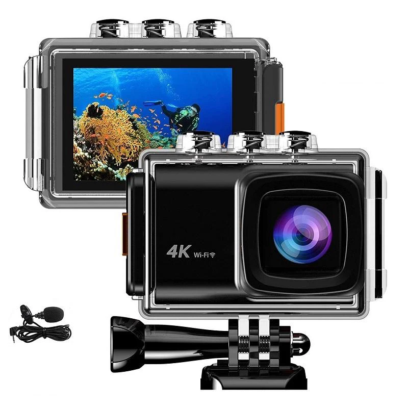  Экшн-камера 4K/1080P с Wi-Fi и акриловой