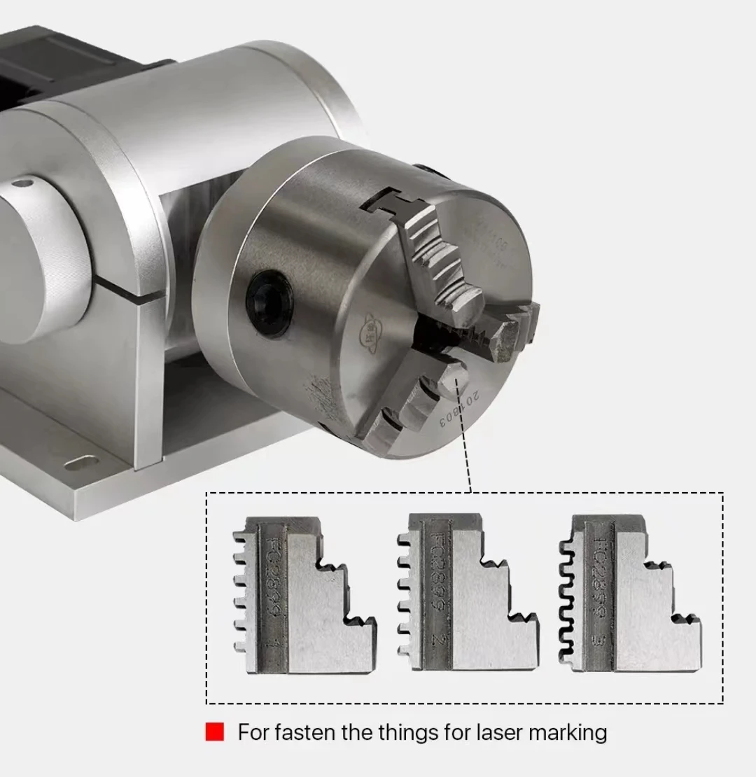 ZIXU Essential Laser Equipment Parts Mini Rotary Milling Head Attachment Omtech Rotary Axis for 40W CO2 Laser Marking Machine
