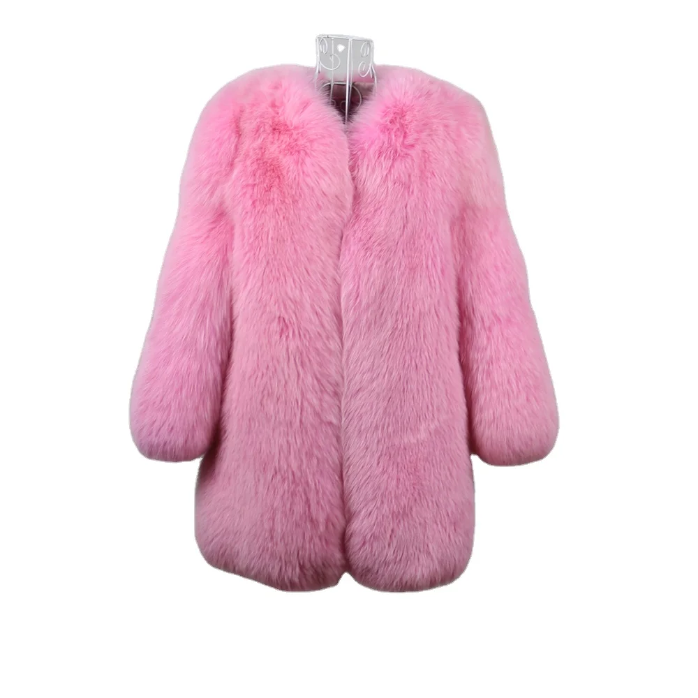 Free shipping Real Fox Arctic Fox Coat Real Fox Sexy Jacket High Street Commuter Leather Coat