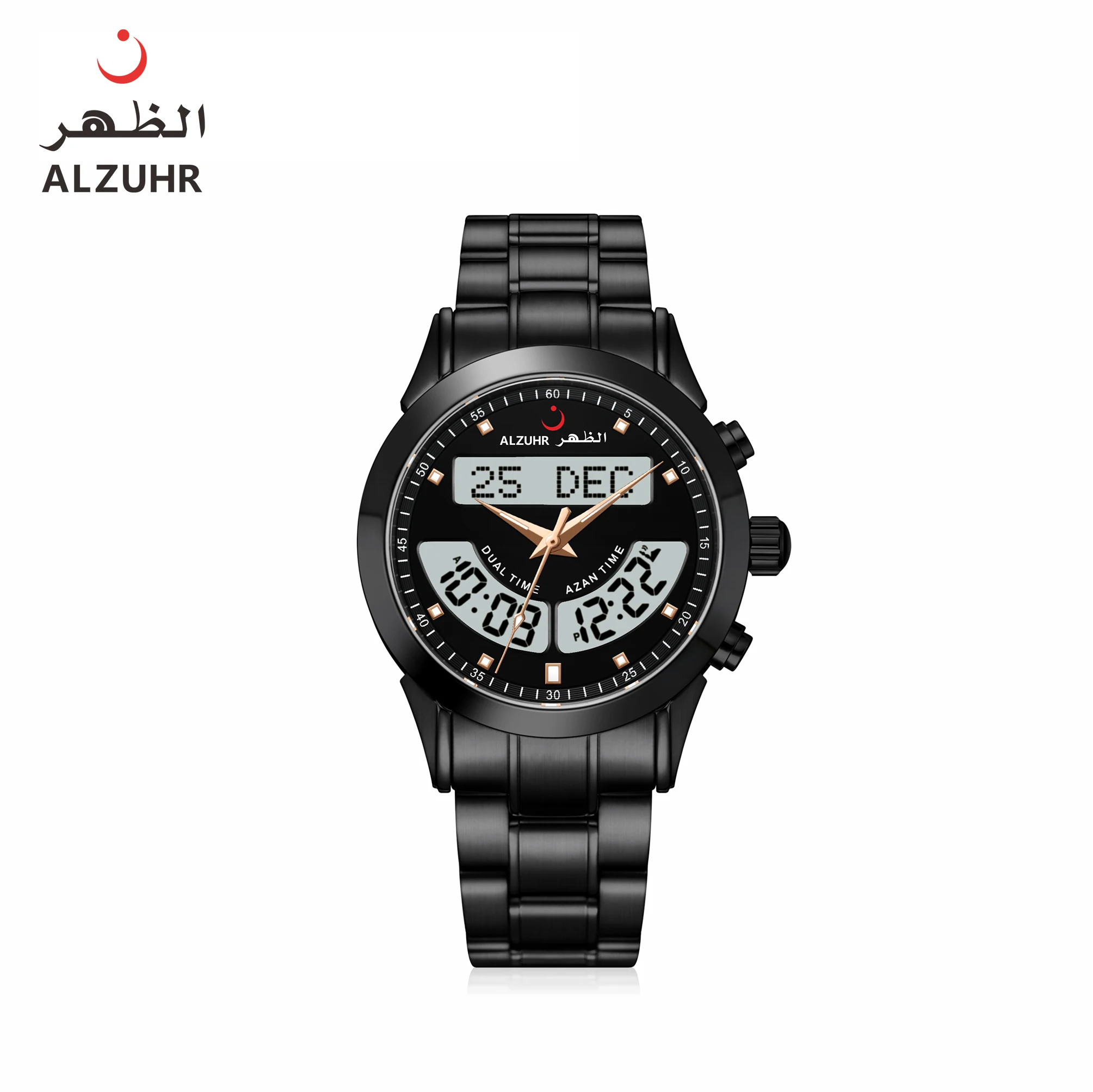 Best Wholesale Price Hijri Calendar Arabic Dial Luxury Men Alfajr Watch For Reminder Prayer