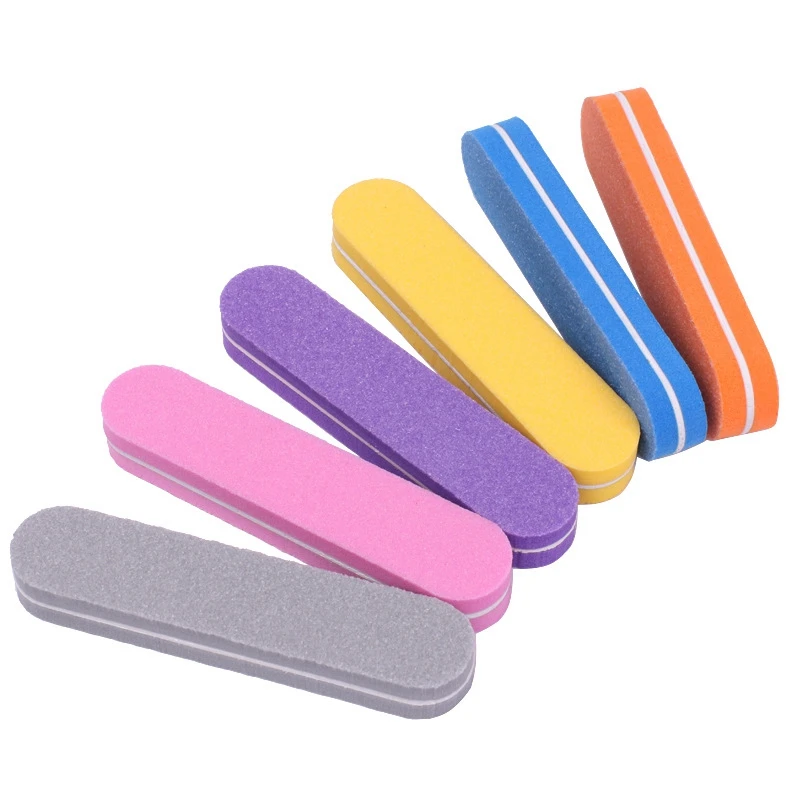 Professional High Quality Nail Files Washable Double Sided 100 180 Grit Sponge Mini Nail File Buffer Manicure Tools Bag