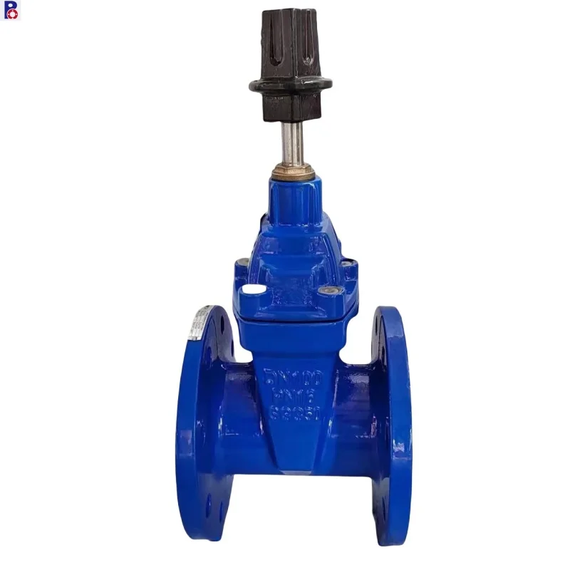DIN F4 GGG50 body 2Cr13 стержень PN16 DN100 для водяного воздуха масляная ручка колпачок колпачка колеса ручной Не поднимающийся шток резиновый уплотнительный запорный клапан