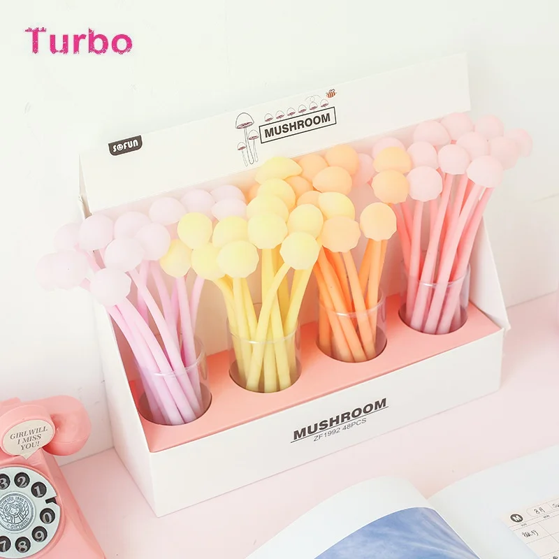 Factory Direct Sale Plastic Mushroom Shaped Gift Pen Promotional Gel Pen For Children