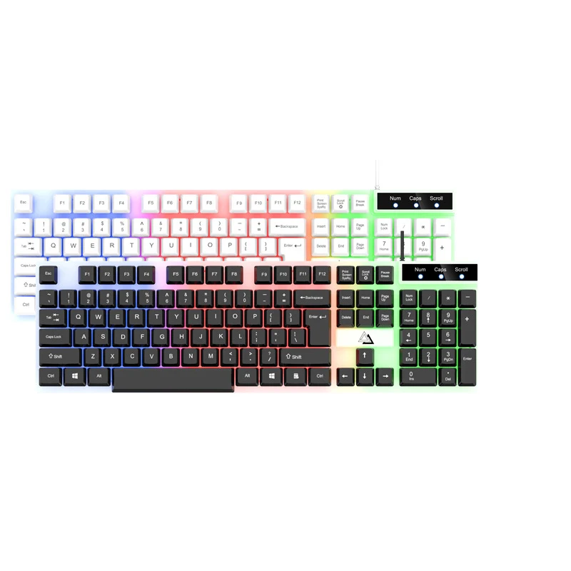 Hot sell  gaming keyboard mouse combos desktop laptop computer wired led keyboard and mouse set