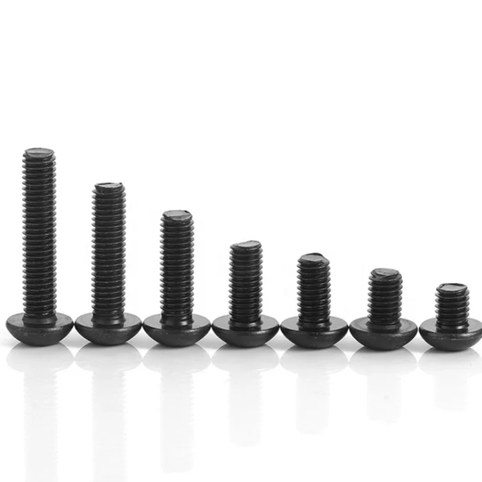 CS black SS black ISO 7380 Button Head Screws Hex Socket Machine Screws
