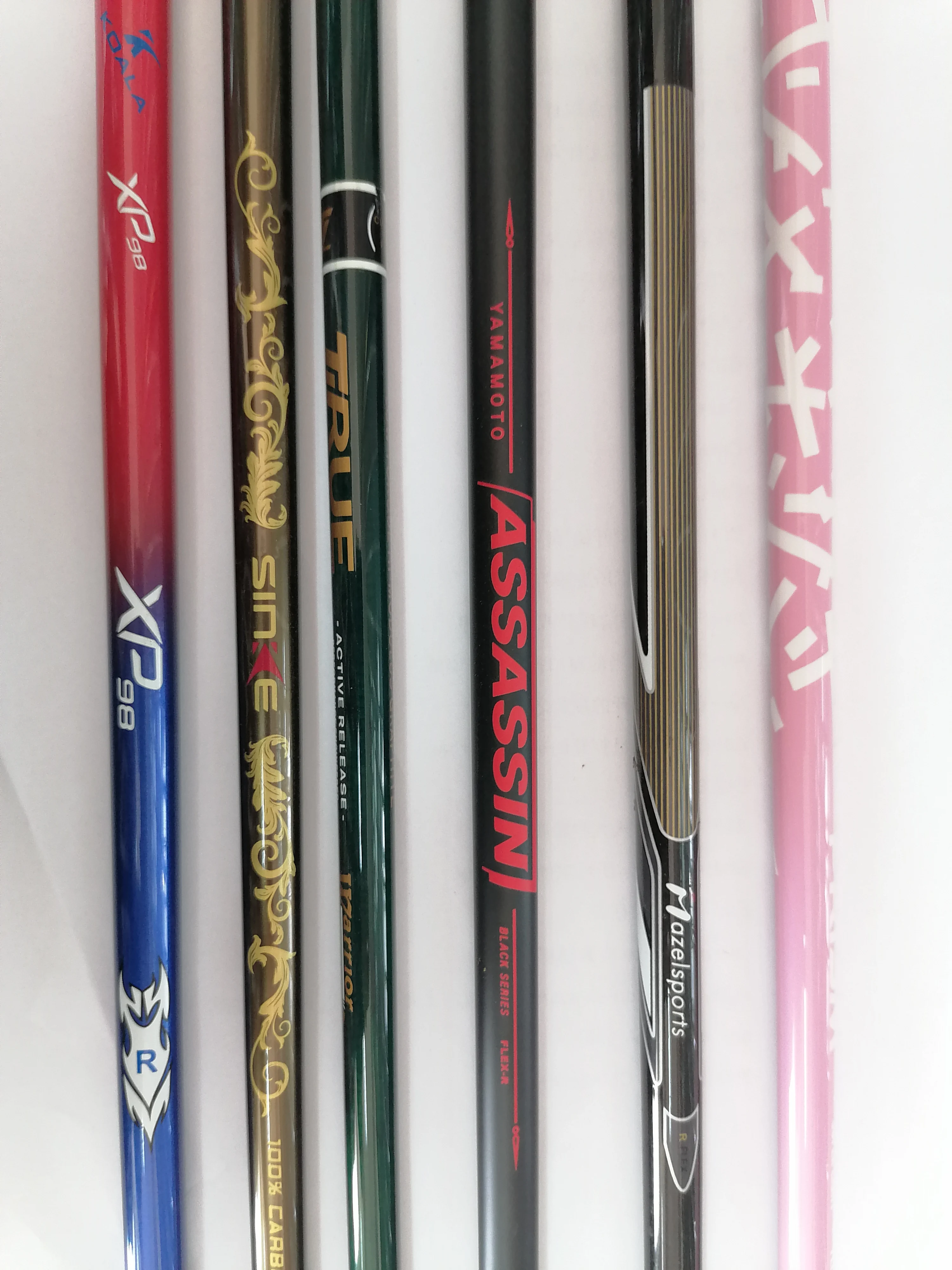 Wholesale Cheap Flex R 100% Graphite printing logo carbon fiber Golf Iron driver head clubs Shafts