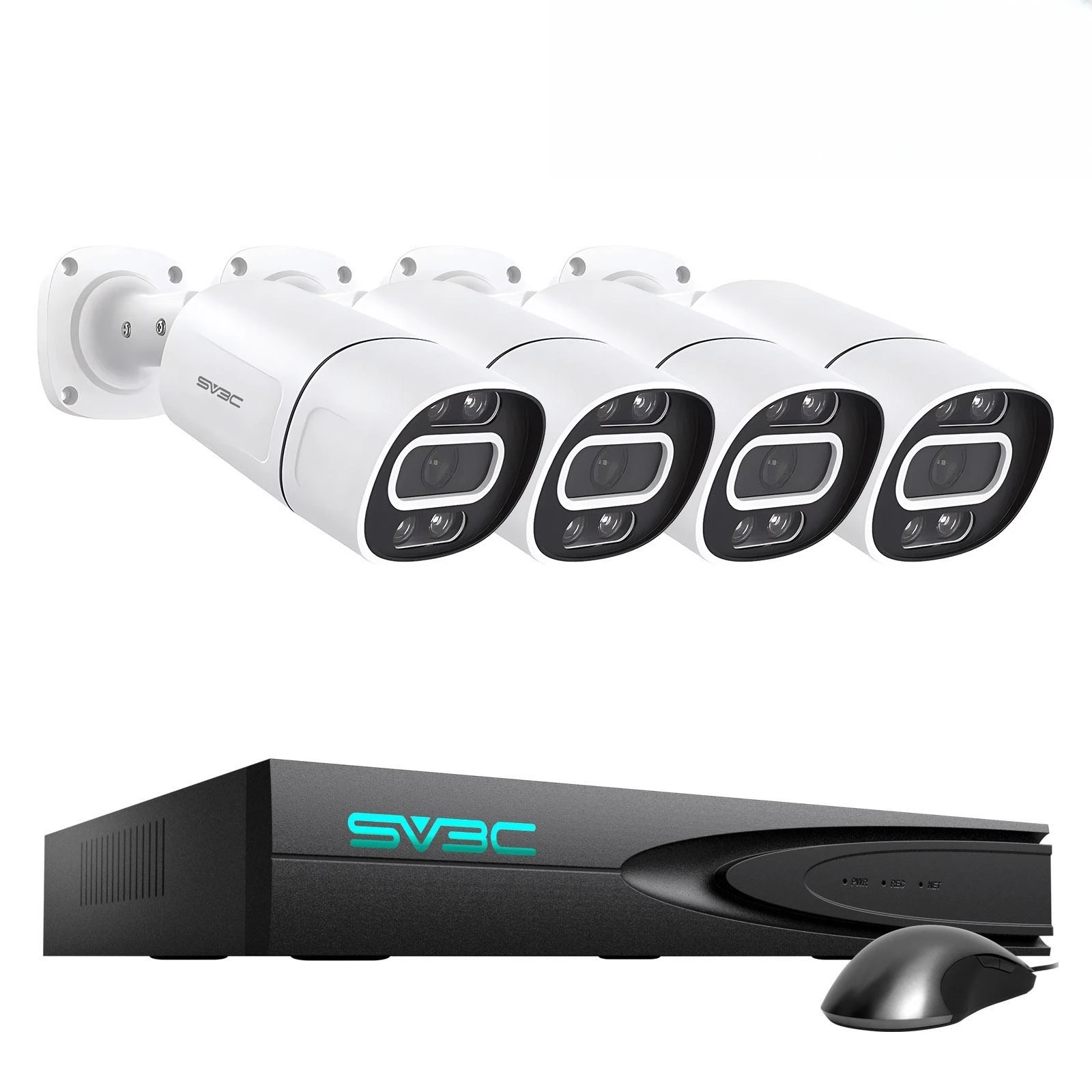 H.265 two way audio ai smart hd ip poe camera nvr kit colorful night vision home network POE NVR kit