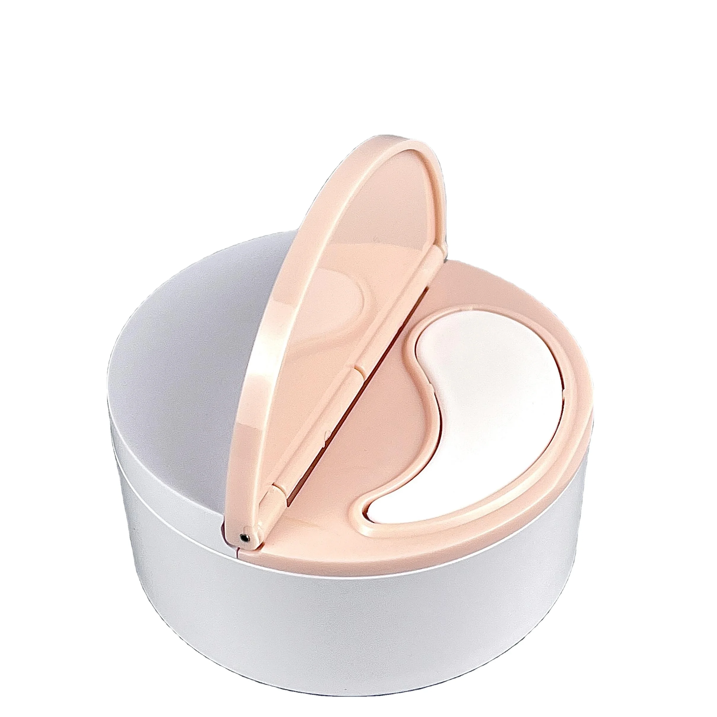 New design 50g face cream container with spoon, round abs cosmetic jar, skincare empty cream package manufacture