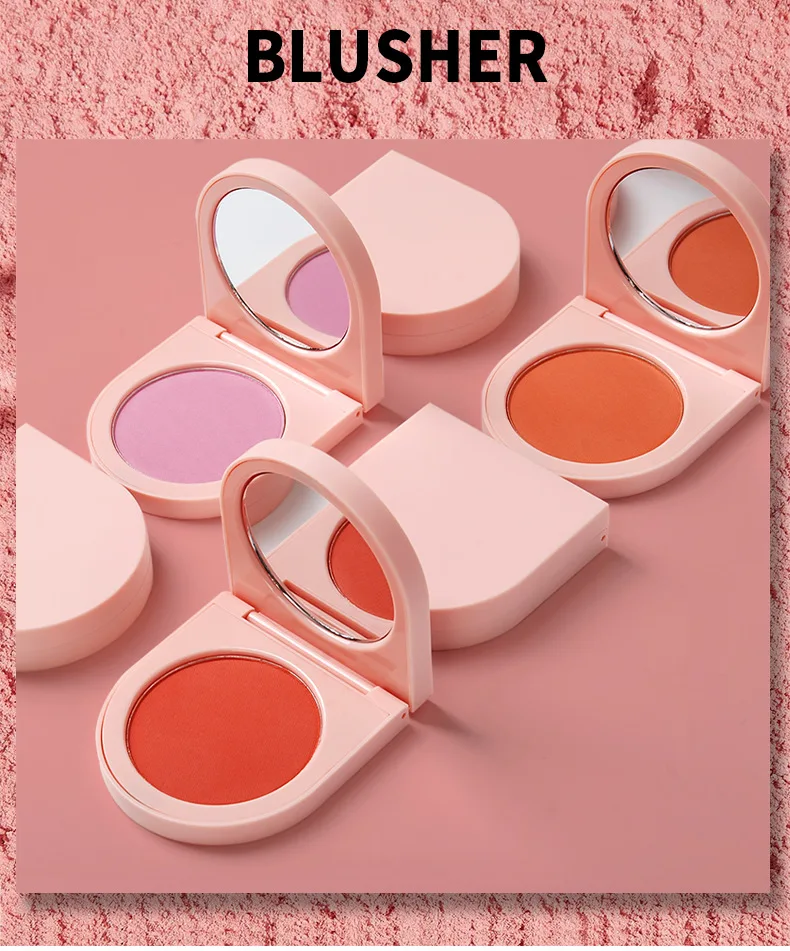 SENKA Pigment Blusher Private Label Vegan Custom Packaging Shimmer Blush Palette Cosmetics Waterproof Makeup Blusher