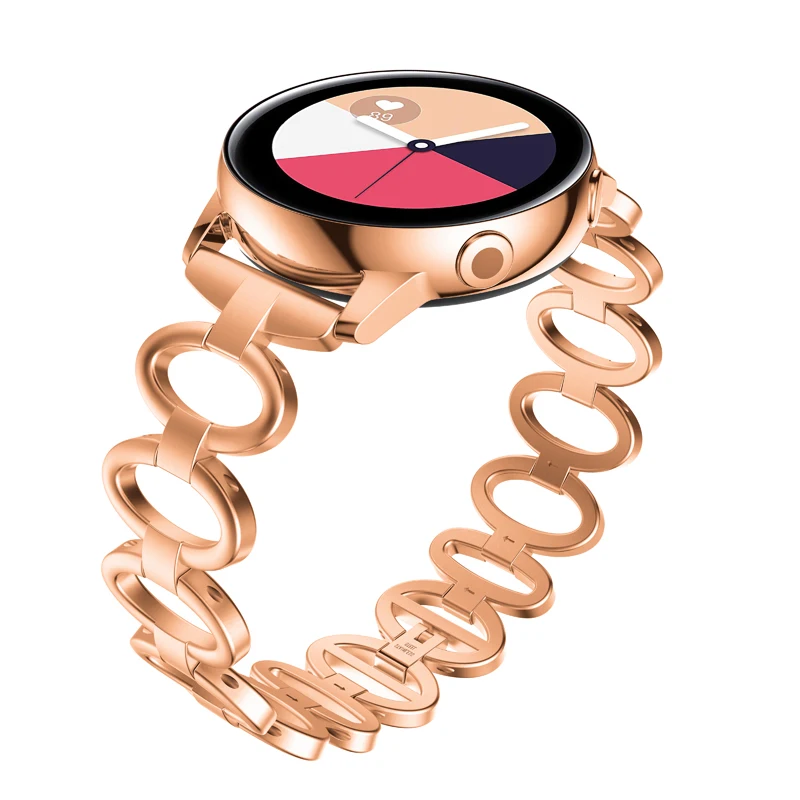 Compatible with samsung galaxy watch active2 40mm watch band metal strap 20mm 22mm