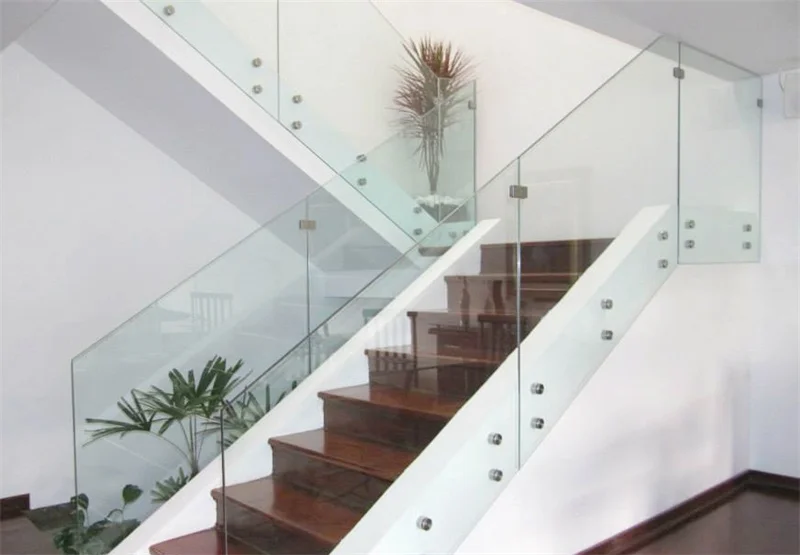 Stair Balcony Staircase Fitting Corner Standoffs Balustrades Handrails Railings Handrail Tempered Glass Railing With Standoff