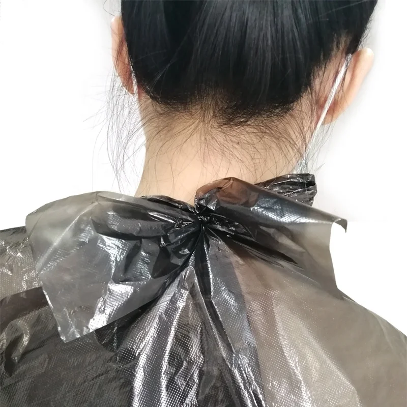 Disposable Salon Capes Single Use  Capes Hair Salon Shawl Plastic Waterproof Hair Trimming Tool for Barbershop