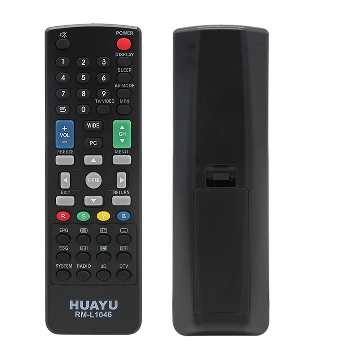 HUAYU RM-L1046 High quality Universal smart tv remote control replacement for sharp all  3d led lcd tv