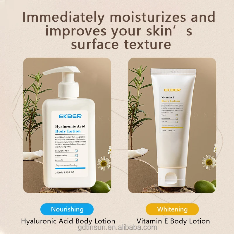 Customize logo Wholesale High Quality Vitamin E Skin Moisturizer Skin Care Firming Brightening Cream Body Lotion
