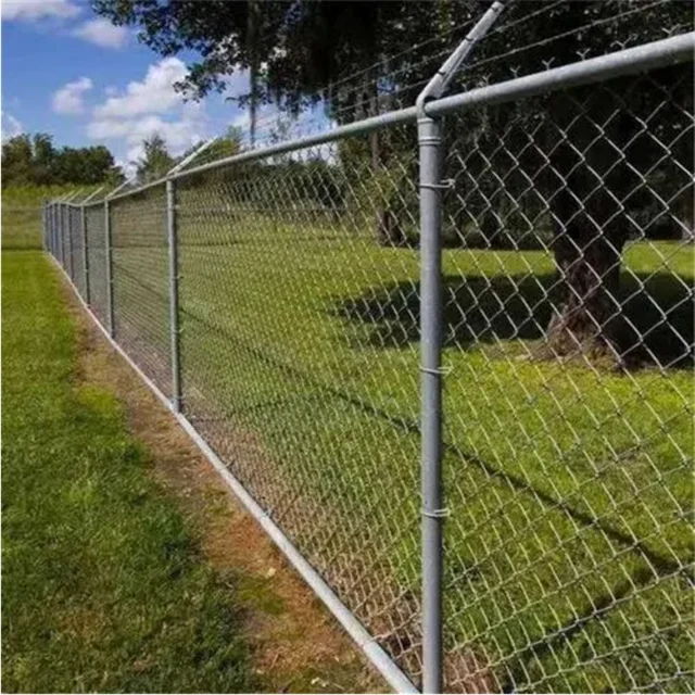 Heavy Galvanized 75*75mm Diamond Mesh Wire/ Cyclone wire 10 gauge/ Galvanized chain link cyclone iron wire fence