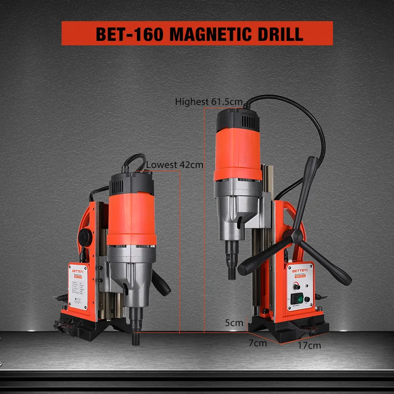 BET-160 Magnetic Pipe Drilling Machine Professional Hole Drill pipe diameter 160mm