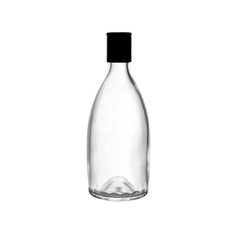 Sloping Shoulder 400ml Glass Bottle for Distilled Spirits Beverage Drinks with 28mm ROPP Tamper-Evident Screw Caps
