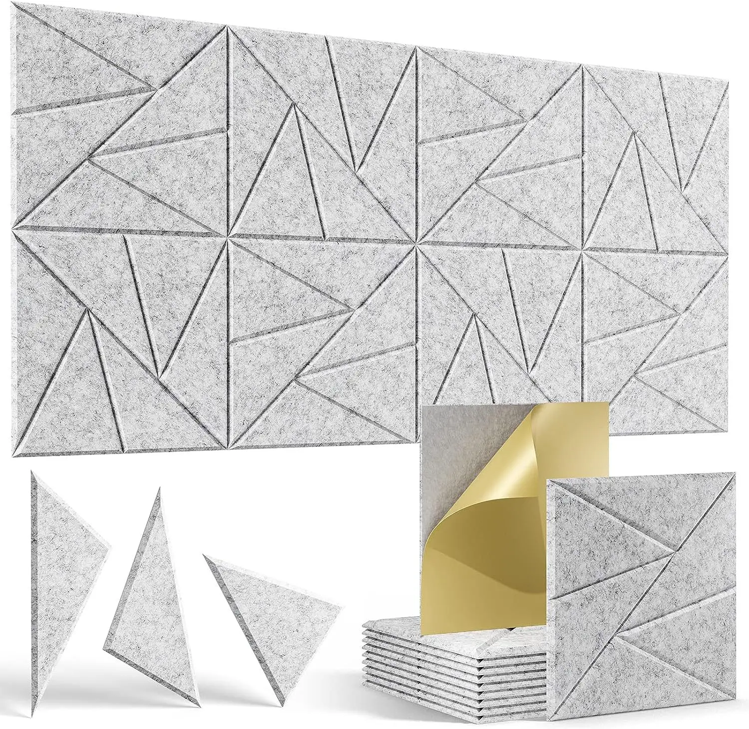 30cm Sound Proof Foam Acoustic Panels With Self-adhesive Decorative Soundproof Wall Panel Sound Absorbing Tile For Home Offices
