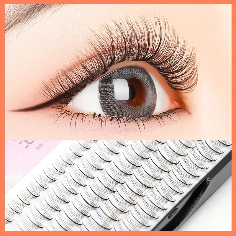 Wholesale natural long thick soft lashes remade fans eyelashes A Y W YY Shape fish tail eyelash extension