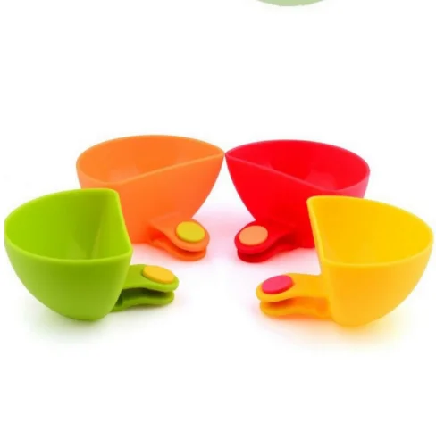 1PCS Assorted Seasoning Sugar Salad Tomato Paste Sauce Dishes Kitchen Clip Bowl Dip Small Clip Seasoning Dish Snack Plate