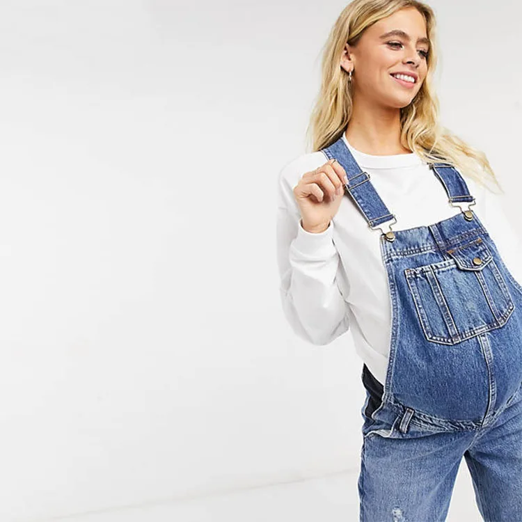 
Maternity Denim Overalls For Pregnant Women 