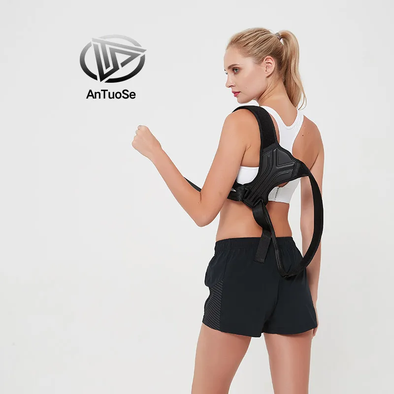 Plastic plate back support orthotics for female girls Clavicle adjustable sitting posture strap decompression back brace